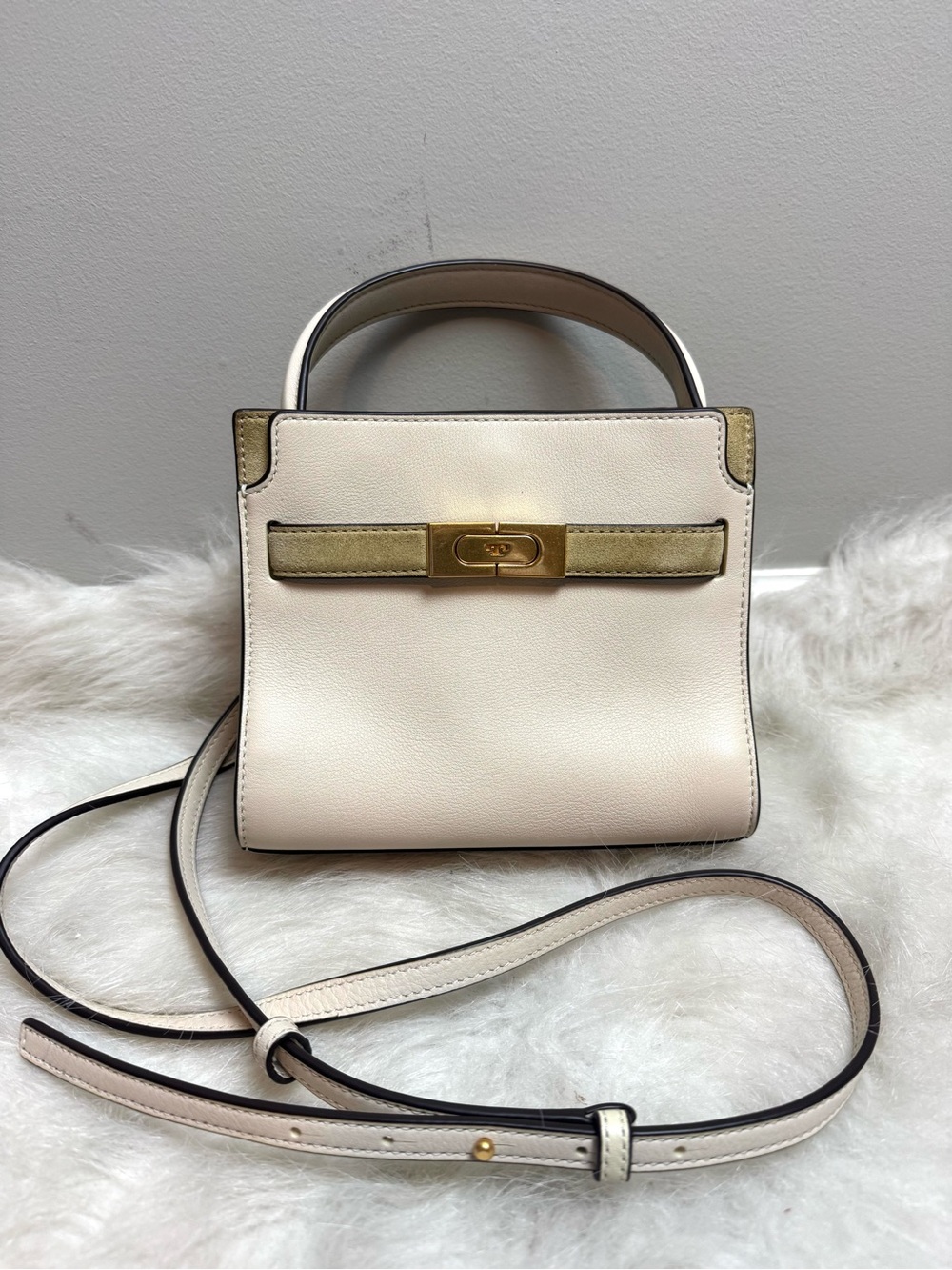 Tory Burch Petite Lee Radziwill Leather Suede Bag - Picture 4 of 12